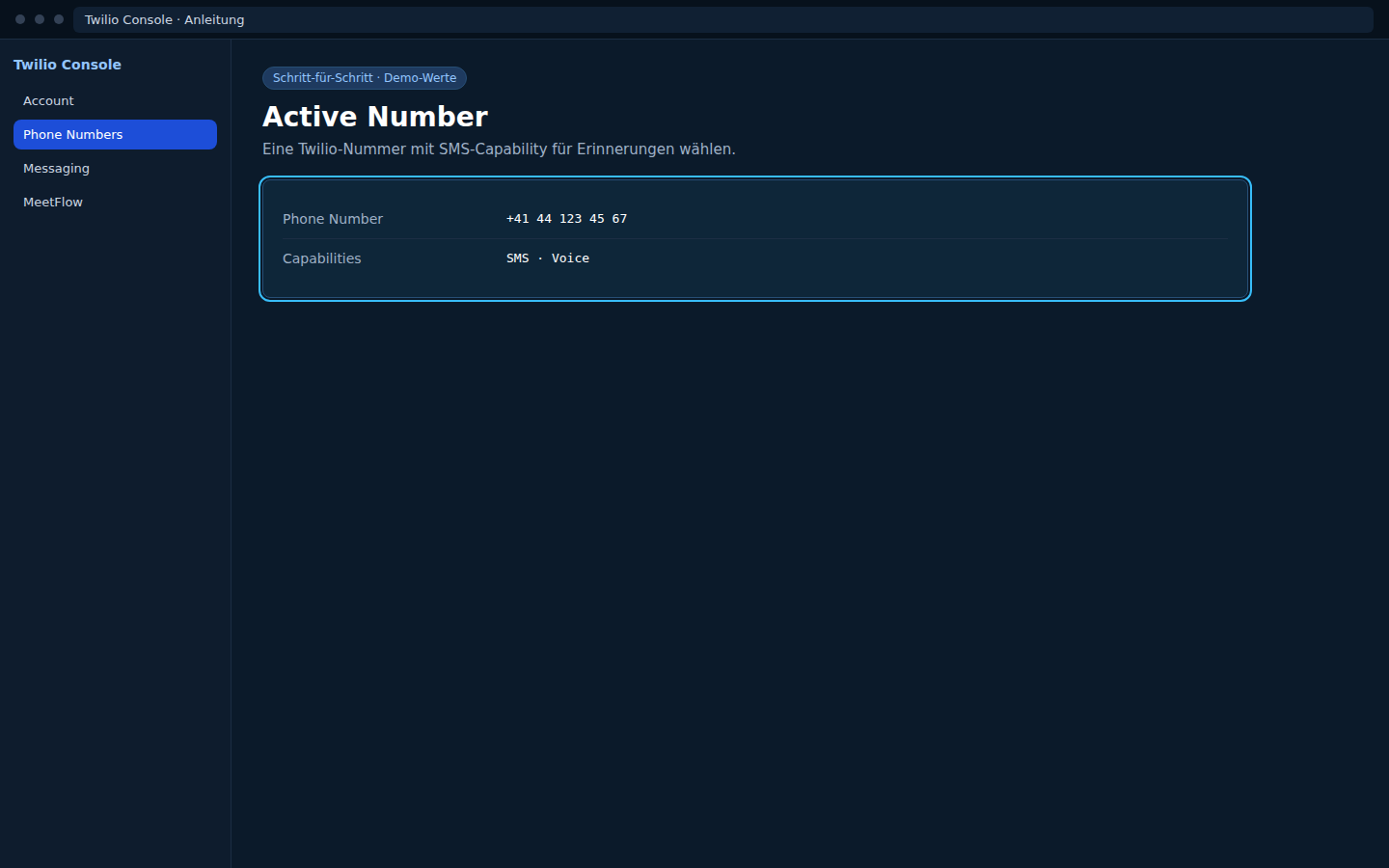 Twilio — Active numbers (SMS)